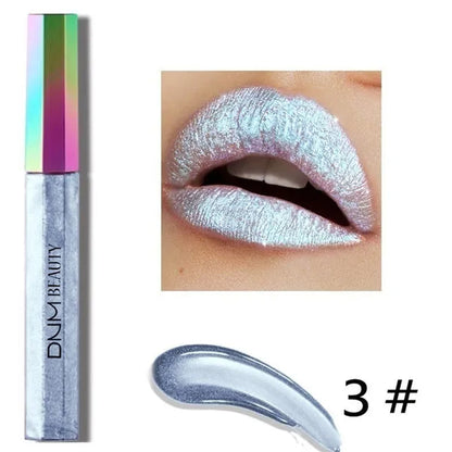 Super Girl 12 Color High-Fashion Chameleon Metal Matte Metallic Waterproof Lipgloss Liquid Lipstick Shimmer Diamond Glitter Pearl Colour Lip Gloss Lip