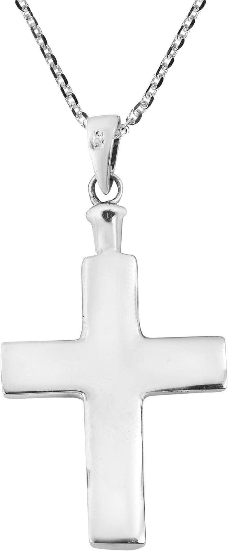 Spiritual Christian Cross White Mother of Pearl Inlaid .925 Sterling Silver Pendant Necklace | Religous Necklace Jewelry for Women | Jewelry Gift