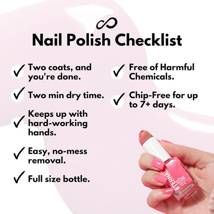 Glitter Nail Polish Set for Women (PINKFETTI) - Hot Pink Nail Polish Set for Girls | Long Lasting & Quick Dry Natural Nail Polish Kit for Home DIY Mani Pedi | Made in USA, 13.5Ml (Set of 5)