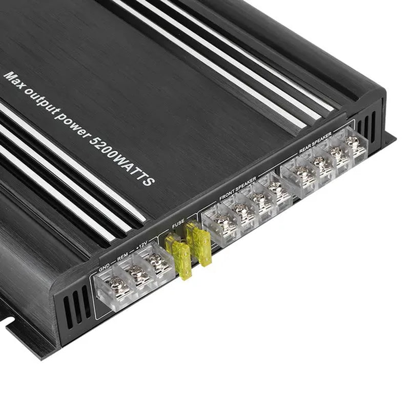 5200W 4 Channel Audio Power Amplifier 12V Aluminum Alloy Car Hifi Stereo Amp