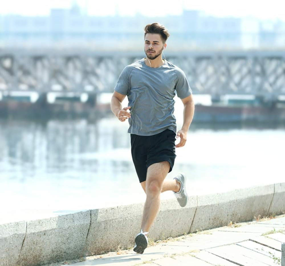 Workout Shirts for Men Short Sleeve Quick Dry Athletic Gym Active T Shirt Moisture Wicking - WORLD TIME VISITS