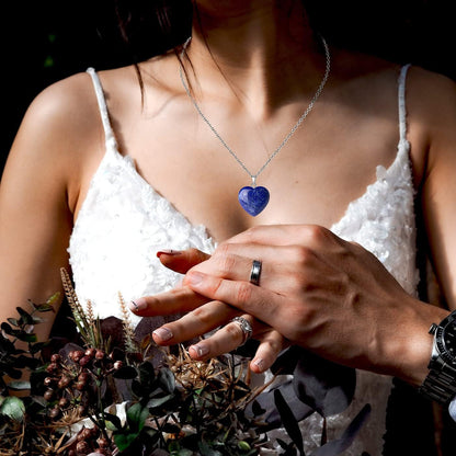 Lapis Lazuli Necklace Crystals Necklaces Heart Love Real Crystal Reiki Energy for Women Mothers Day Gift Christmas