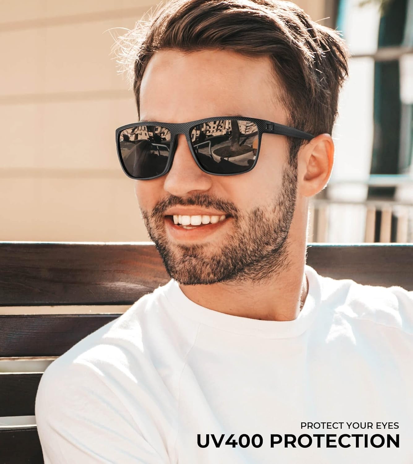 Polarized Sunglasses for Men, Lightweight Sun Glasses with UV Protection for Driving Fishing Golf - WORLD TIME VISITS