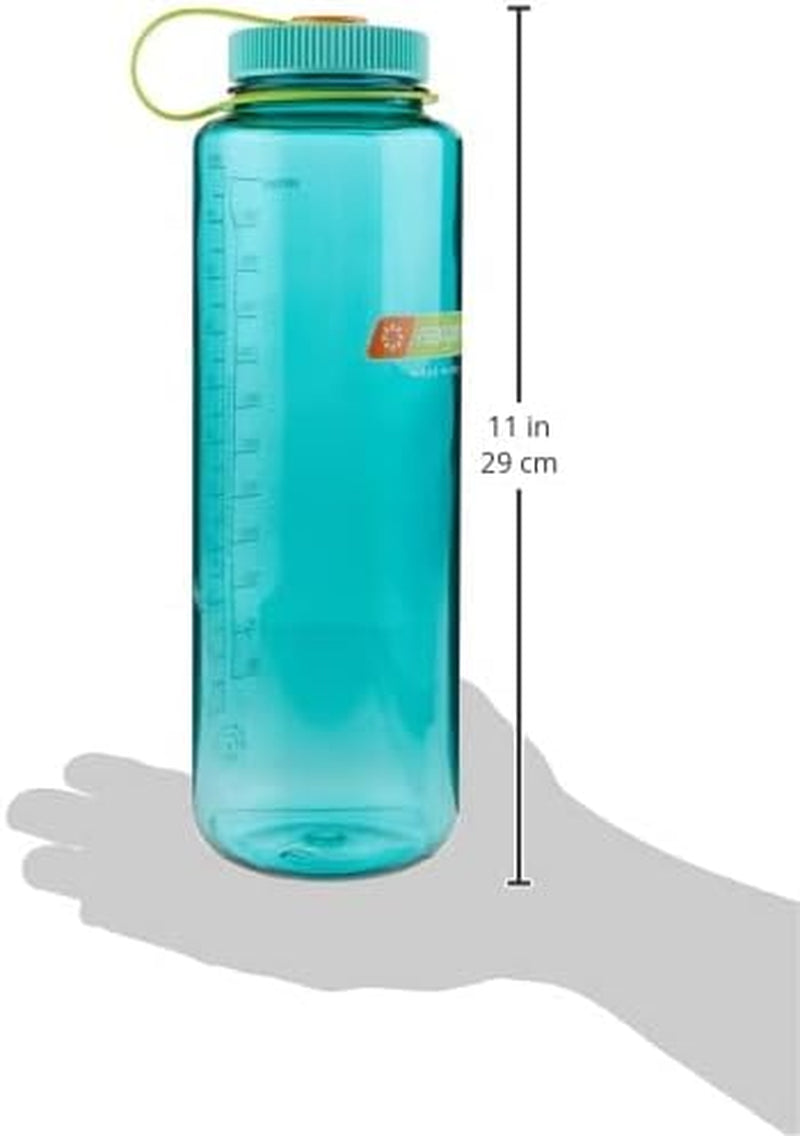 Sustain Tritan Bpa-Free Water Bottle Made with Material Derived from 50% Plastic Waste (Using ISCC Certified Mass Balance), 48 OZ, Wide Mouth, Cerulean
