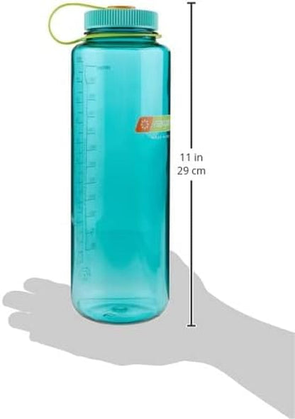 Sustain Tritan Bpa-Free Water Bottle Made with Material Derived from 50% Plastic Waste (Using ISCC Certified Mass Balance), 48 OZ, Wide Mouth, Cerulean