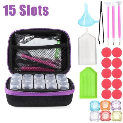 Diamond Painting Storage Box Container with Accessories Tools Kits for Beads Diamonds Rhinestones Storage - WORLD TIME VISITS