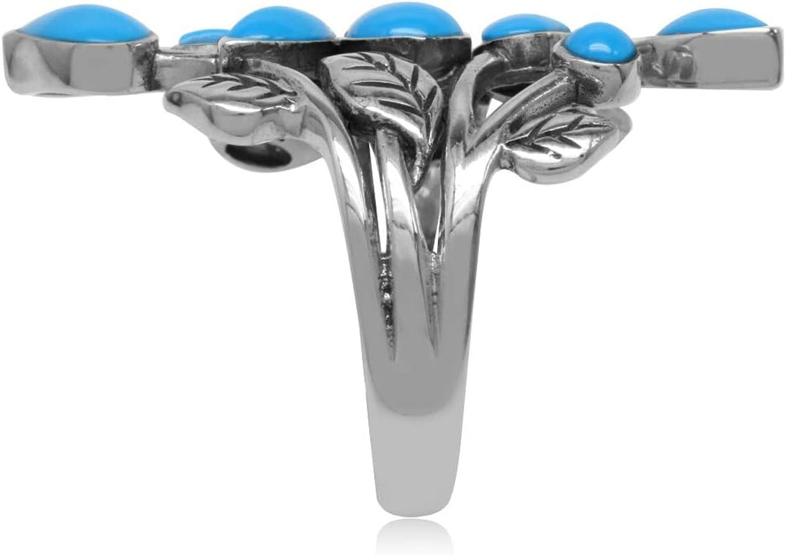 925 Sterling Silver Leaf Vintage Style Ring
