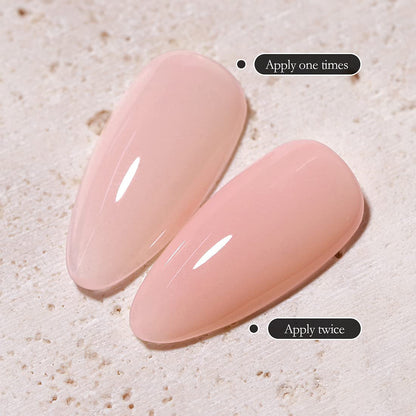 Gel Nail Polish 15Ml,Jelly Sheer Clear Natural Nude Pink Gel Polish Varnish Nail Art Manicure Soak off LED Uv(Milky Nude) #330 - WORLD TIME VISITS