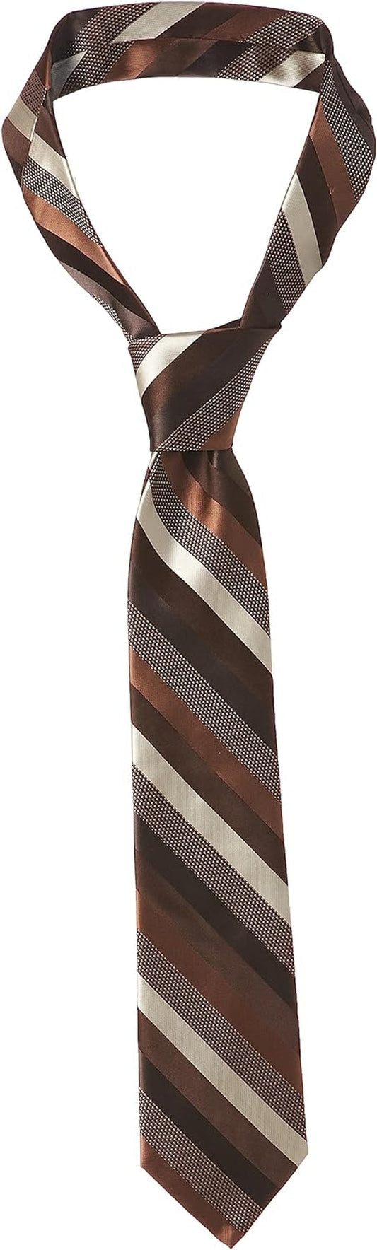 Men'S Microfiber Stripped Tie Set