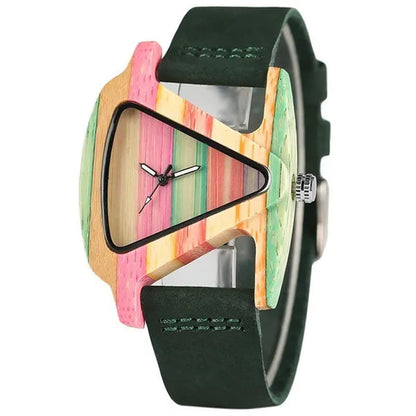 Beauty Wooden Quartz Wrist Watches for Lady Women Bracelet Gift
