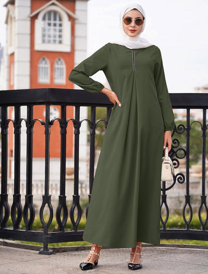 Abay for Women Shiny Self Tie Modest Muslim Dress Ramadan Eid Prayer Clothes Dubai Islamic Jalabiya Arabian Jilbab