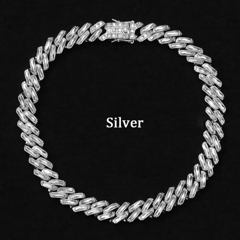 Cuban Link Chain Ice Out Chain Necklace For Men and Women Hip Hop Jewelry
