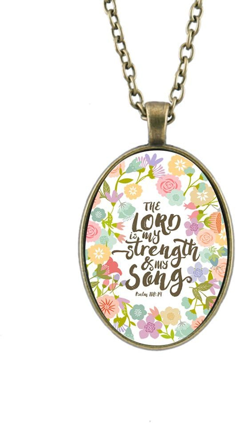 Inspirational Necklace for Women Mom Christian Gift Faith Necklace Religious Scripture Jewelry 5Pcs