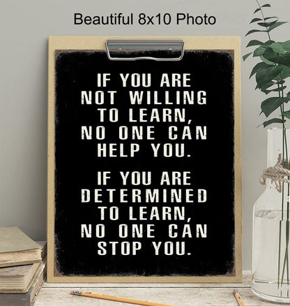 Motivational Wall Art - Office Wall Art & Decor Motivational Poster - Positive Quotes Wall Decor - Encouragement Gifts - Positive Sayings for Wall Decor - Entrepreneur Wall Art - Inspirational Quotes