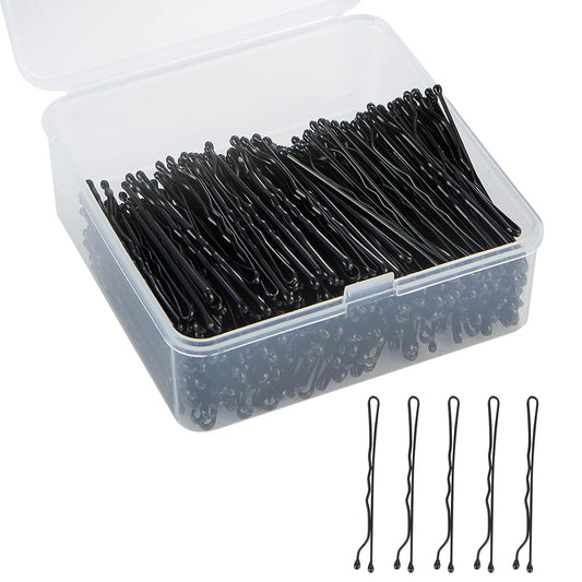 Bobby Pins, 400PCS Hair Black Bobby Pins for Women, 2025 Women Hair Pins, Bun Pins for Thick Hair Thin Hair and All Hair Types, Hair Pins with Case, 1.97 Inch
