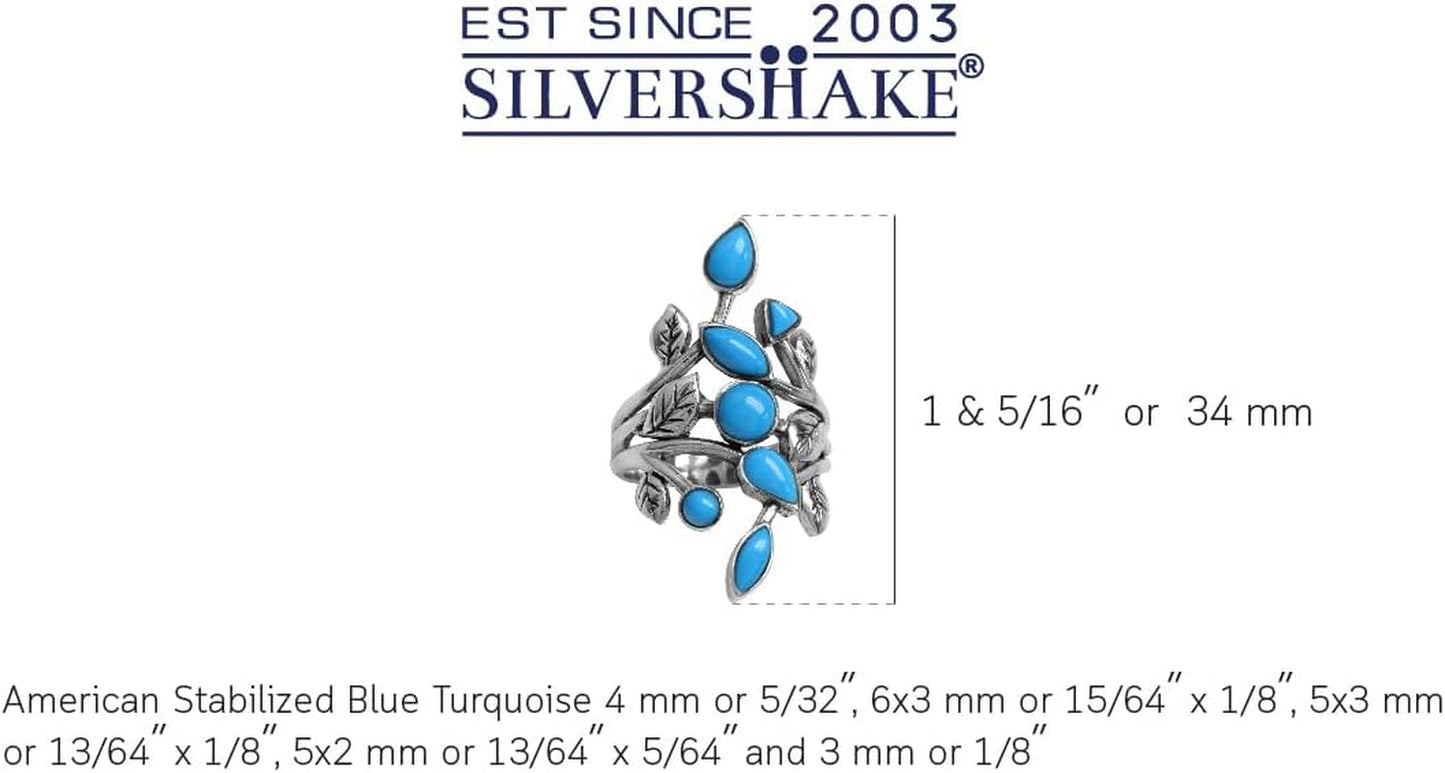 925 Sterling Silver Leaf Vintage Style Ring