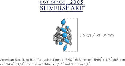 925 Sterling Silver Leaf Vintage Style Ring