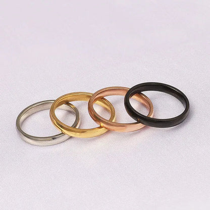 4pc/set Stainless Steel Women Men Gold Silver Black Rose God Rings Wholesale Bulk Job Party Wedding Xmas Gifts Including Ring