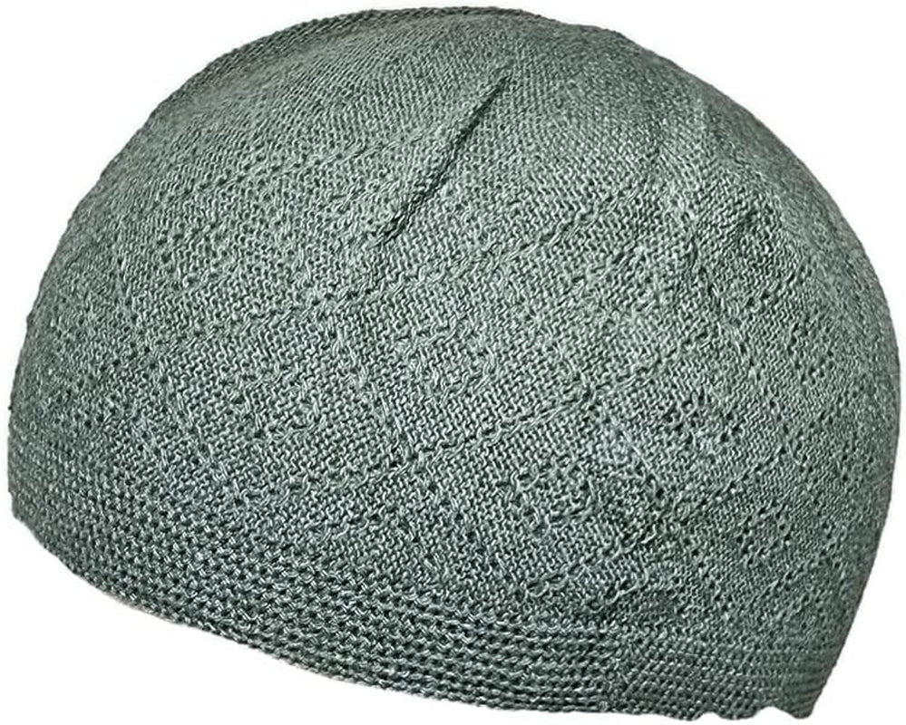 Pack 6 Colors Muslim Beanie Prayer Cap Amn-334 Islam Kufi Hat Knit Crochet Taqiyah Takke Skull Topi Headware Eid Ramadan Gift