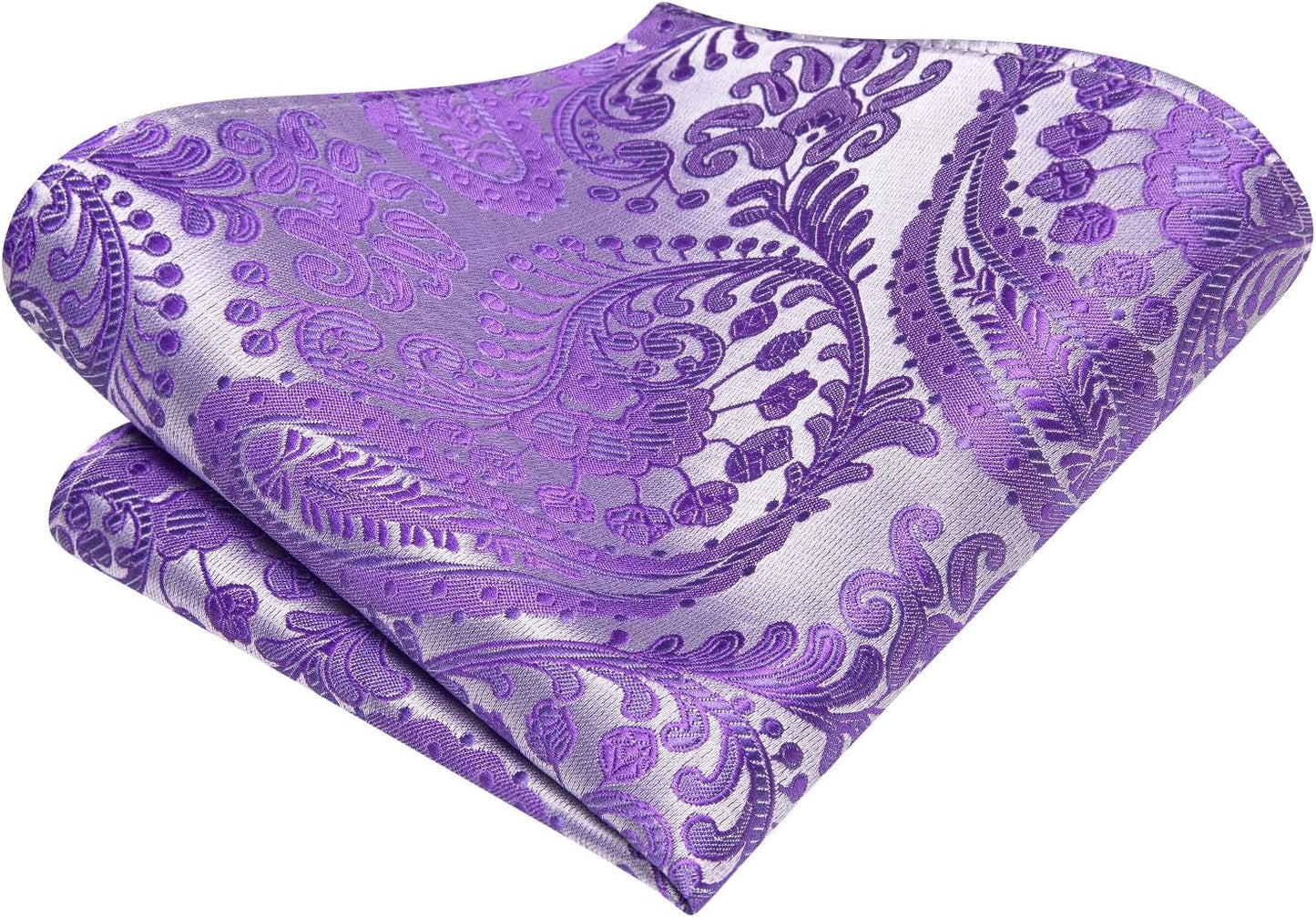 Mens Paisley Floral Silk Tie for Men Striped Necktie and Pocket Square Cufflinks Set Wedding Business