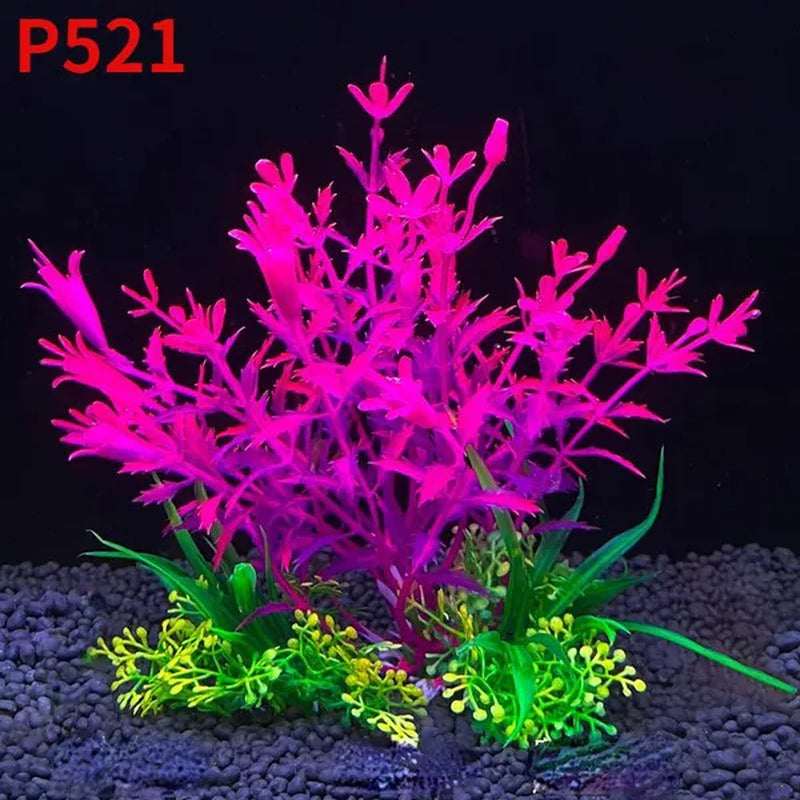 1Pcs Artificial Aquarium Decor Plants Water Weeds Ornament Aquatic Plant Fish Tank Grass Decoration Accessories
