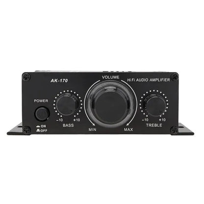 AK170 2 Channel Power Amplifier Audio Karaoke Home Theater Amplifier Mini Hifi Amplifier with USB SD Interface