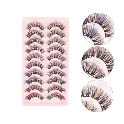50 Pairs Dd Volume False Eyelashes Cosmetic Eyelashes Fake Eyelashes Natural Look Fake Eyelash for Women Natural Eyelashes Eyelash Extension Colored Eyelashes Girl Curly Extend - WORLD TIME VISITS