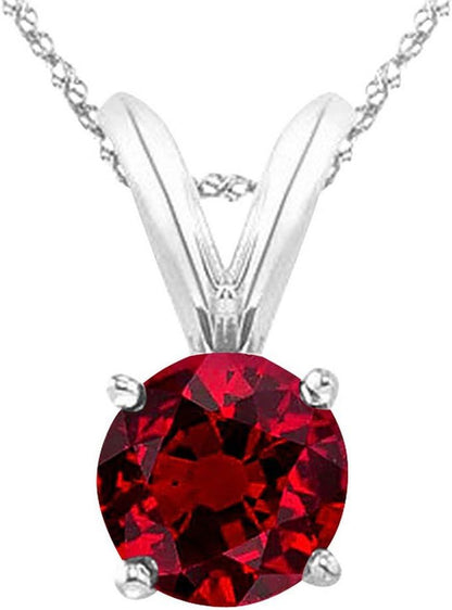 1/2 to 5 Carat round Natural Real Tanzanite/Sapphire/Ruby/Emerald/Black/Brown/Blue Diamond Pendant Necklace AAA Quality