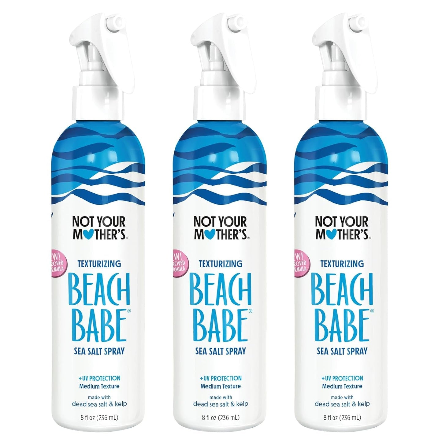 Beach Babe Sea Salt Spray (3-Pack) - 8 Fl Oz - Texturizing Spray for Tousled Hair - Add Texture and Grit to Hair with a Matte Finish