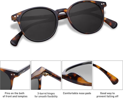 Small round Classic Polarized Sunglasses for Women Men Vintage Style UV400 Lens SJ2113