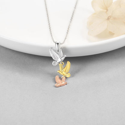 Dove Necklace 925 Sterling Silver Bird Necklace Dove Pendant Charm Necklace Holy Spirit Necklace Dove Jewelry Gifts for Women