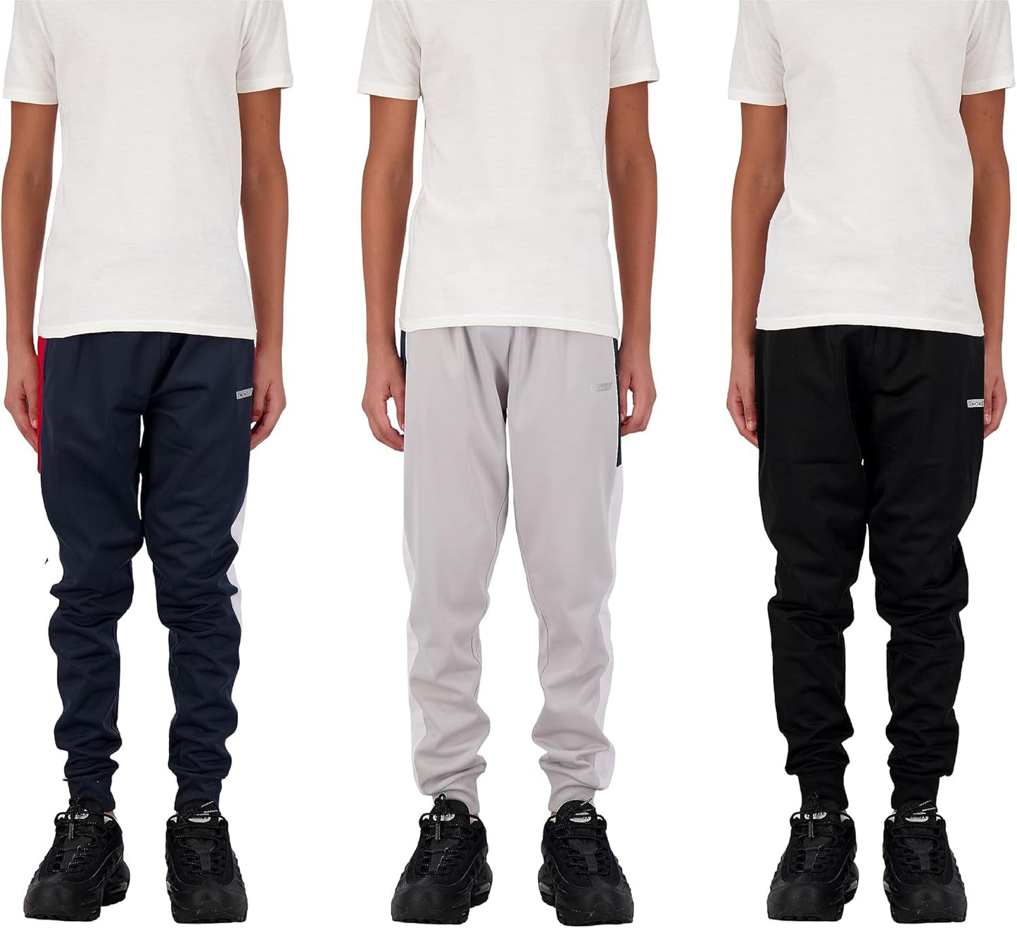 Boys Sweatpants 3 Pack Jogger Pants for Boys in Fleece and Tricot