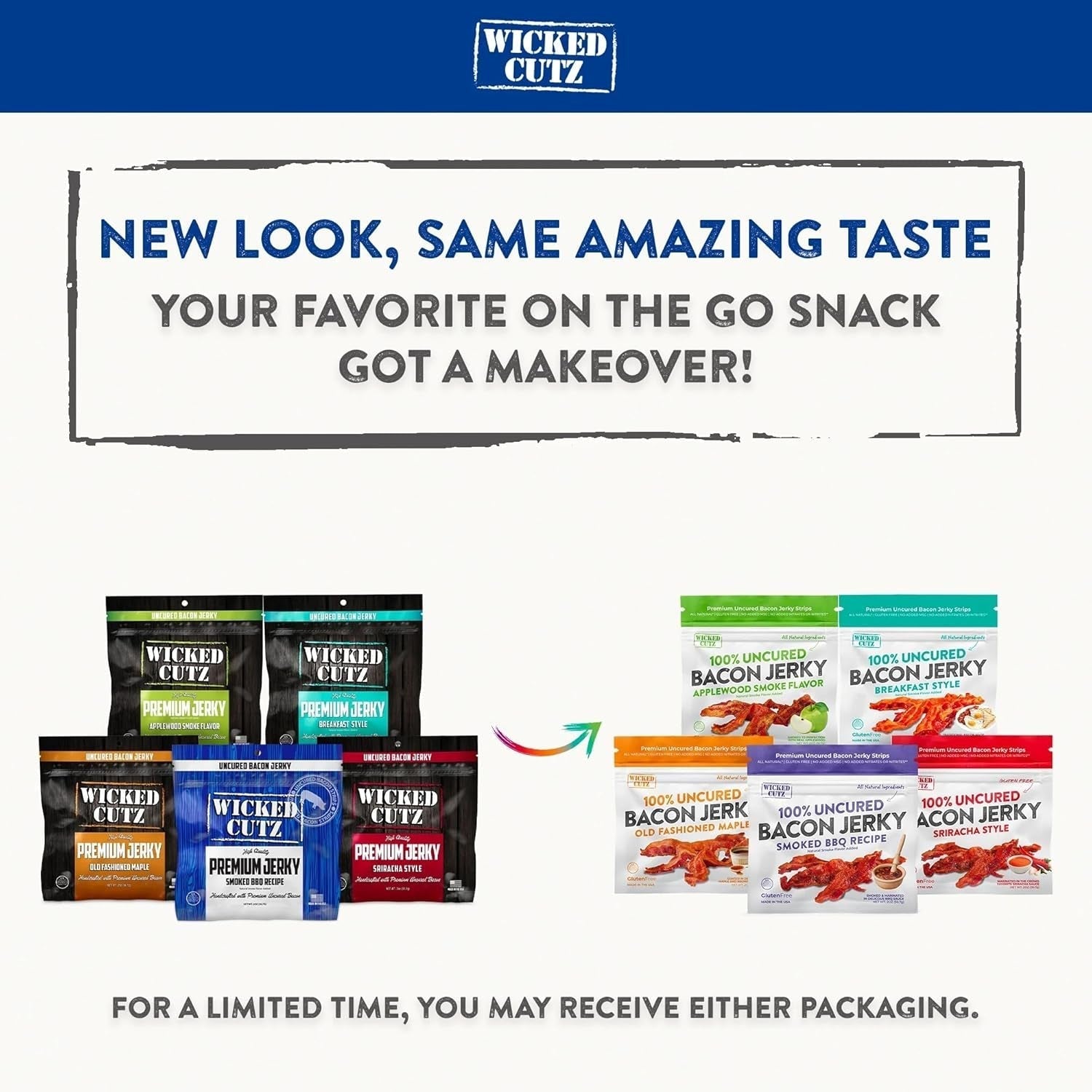 Bacon Jerky Variety Pack, Tender, Flavorful, Easy to Chew Bacon Jerky with up to 24G Protein per Bag, Gift Basket for Men, Unique Gifts for Men, Food Gifts (5 Bags) - WORLD TIME VISITS
