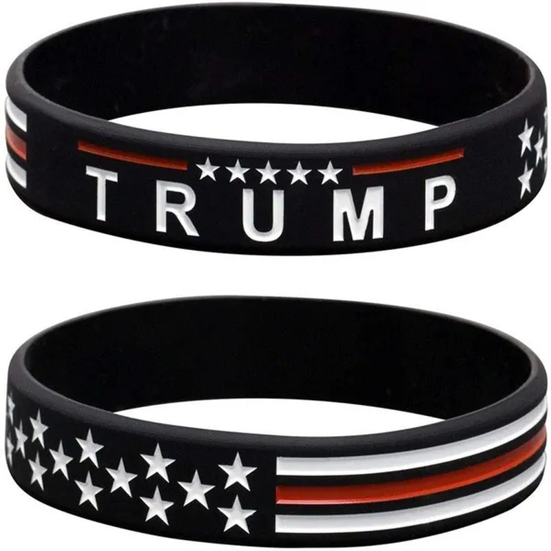 1 Pcs Hot Donald Trump Keep America Great TRUMP 2020 USA Election Silicone Bracelet with Wrist Band - WORLD TIME VISITS