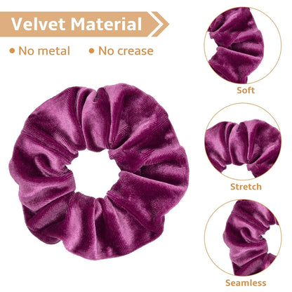 12 Pcs Big Hair Scrunchies Velvet Elastic Hair Bands Scrunchy, Large Hair Scrunchies for Women'S Hair, Hair Ties Scrunchie Accessories Valentine'S Day Christmas Gifts for Women Teenage Girls