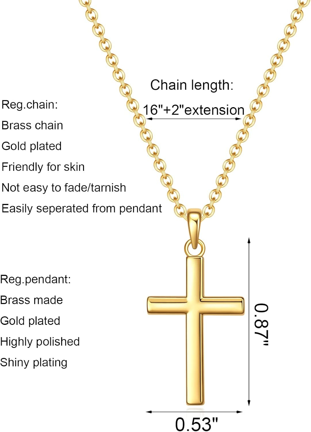Baptism Cross Necklace for Women,First Communion Cross Necklaces Jewelry Gifts for Women