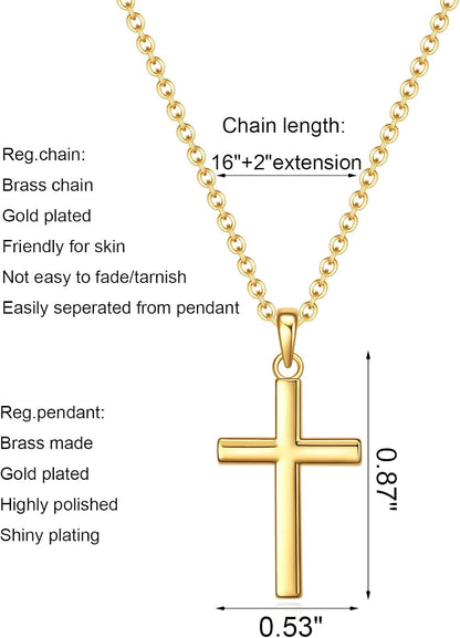 Baptism Cross Necklace for Women,First Communion Cross Necklaces Jewelry Gifts for Women
