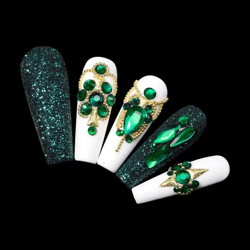 3000Pcs/Box Mixed AB Glass Crystal Diamond In Grids 21 Shape and  Flatback Nail Art Rhinestone Set with 1 Pick Up Pen