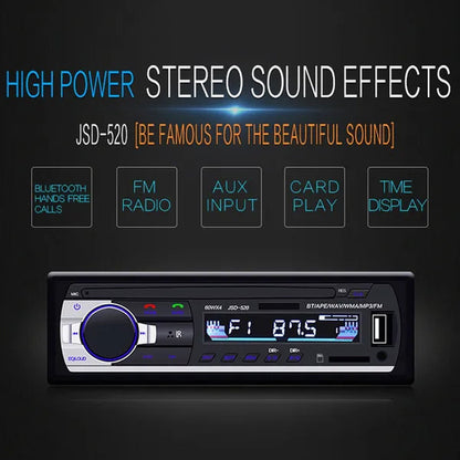 1DIN In-Dash Car Radio Stereo Remote Control Digital Bluetooth Audio Music Stereo 12V Car Radio USB/SD/AUX-IN Mp3 Player