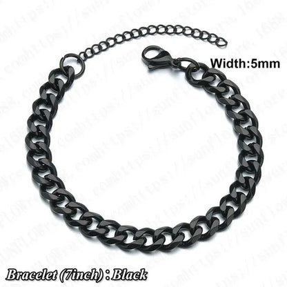 Gold/Silver Stainless Steel Hip Hop Jewelry Iced Out Rhinestone Thick Miami Cuban Link Chain Necklace Bracelet 7-28 Inch