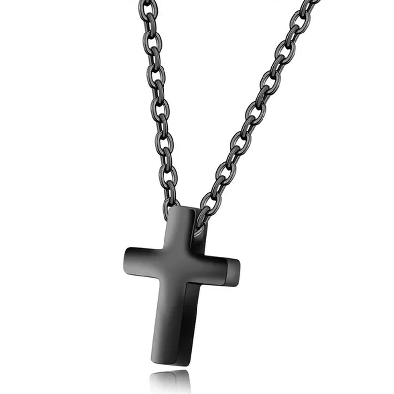 Simple Style Small Tiny Cute Cross Pendant Silver / Black / Rose Gold Exquisite Choker Necklace 316L Stainless Titanium Steel Women Fashion Jewelry From Milkle Gift