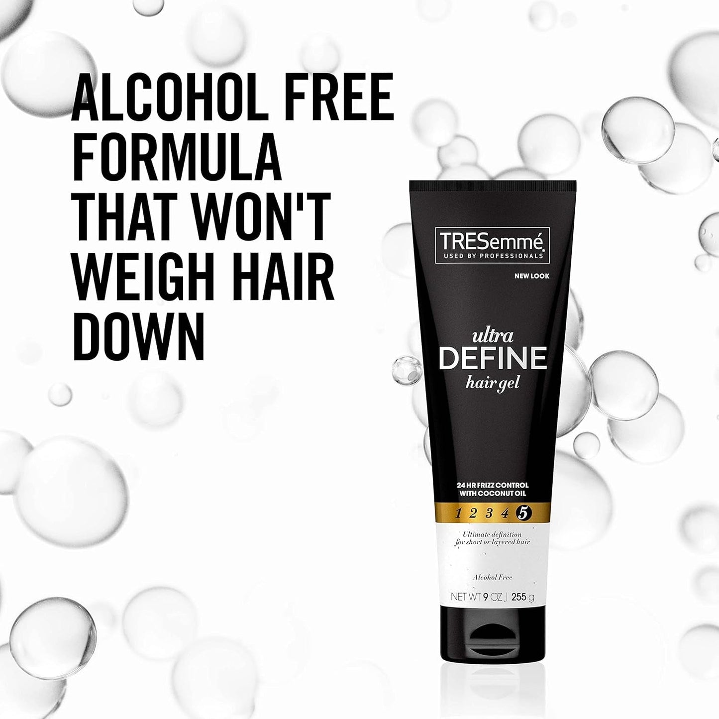 Hair Gel, Ultra Firm Control, Frizz Control Volumizing Hair Products, Curly Hair Gel Holds in High Humidity, 9 Oz.