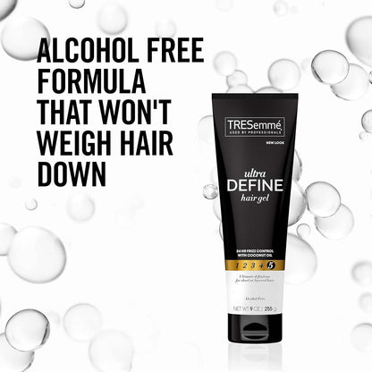 Hair Gel, Ultra Firm Control, Frizz Control Volumizing Hair Products, Curly Hair Gel Holds in High Humidity, 9 Oz.