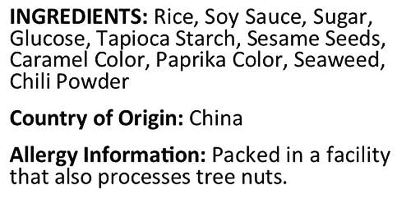Oriental Rice Crackers in Resealable Bag, 1 Lb