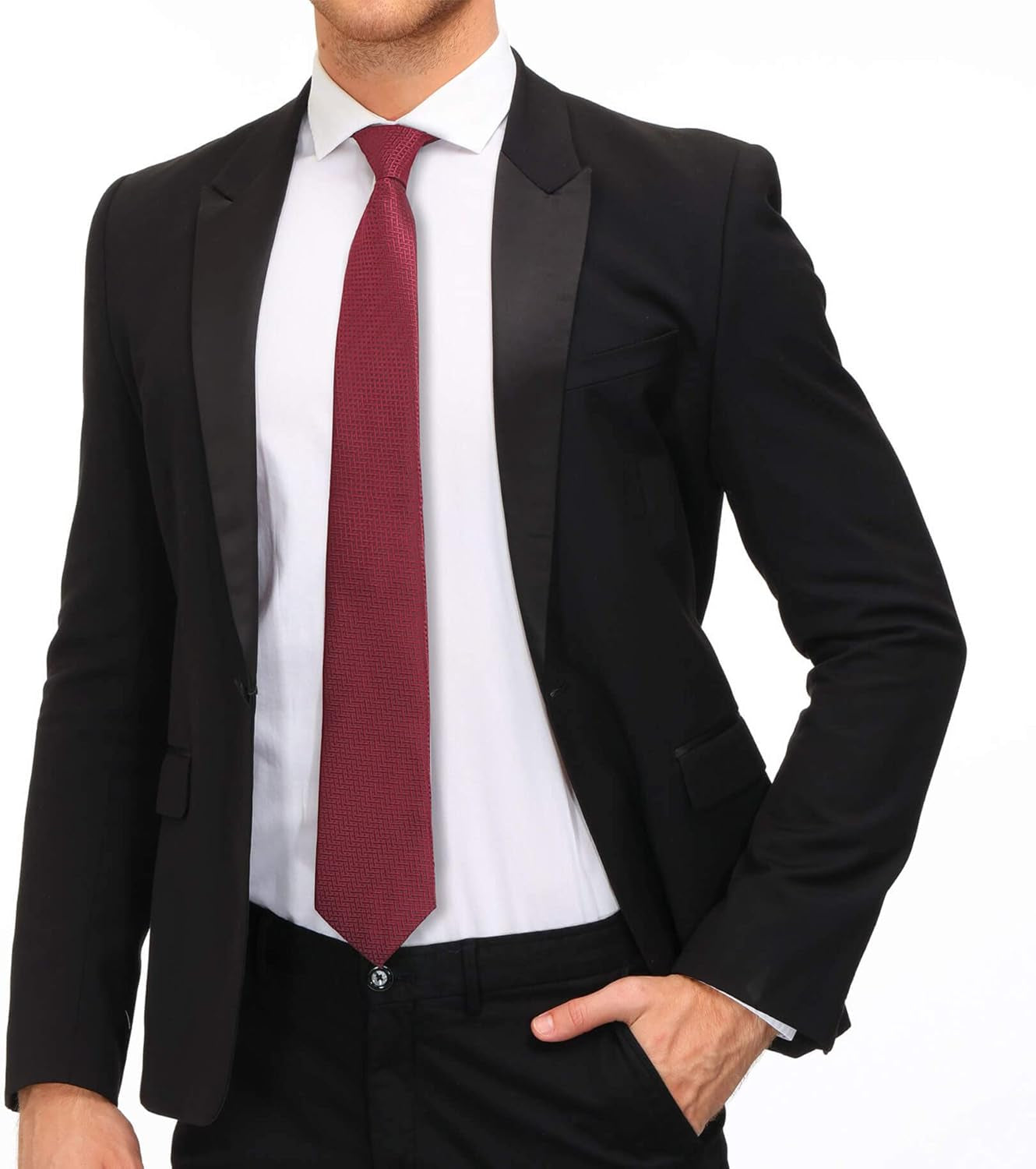 Extra Long Ties for Men Big and Tall Neckties Woven Jacquard Classic Neck Tie Business Wedding