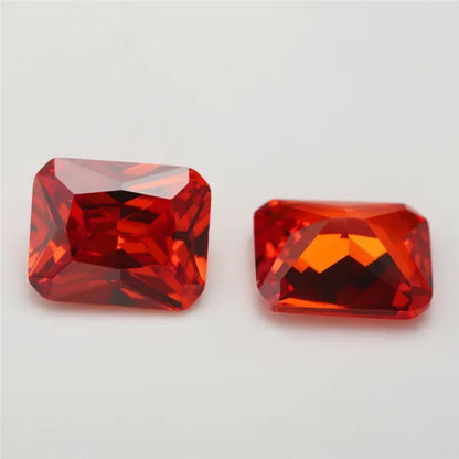 Padparadscha Sapphire 5x7mm 1.46ct Emerald Cut Shape AAAAA VVS Loose Gemstone
