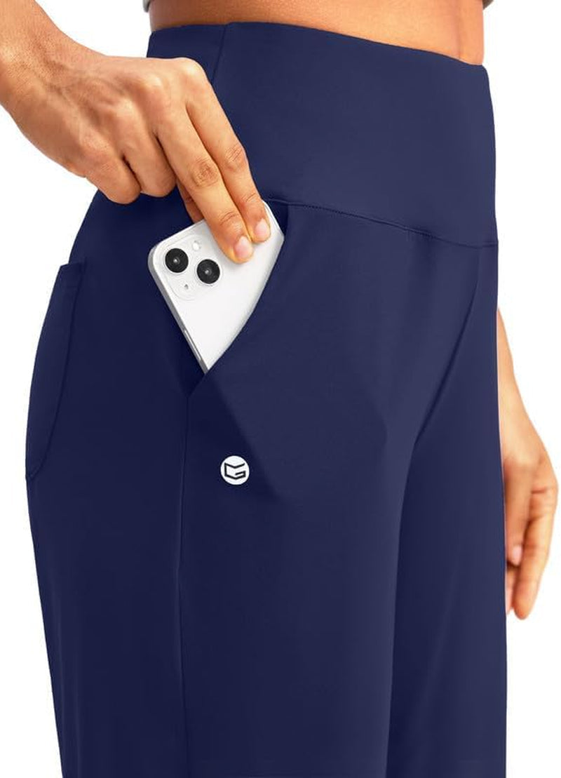 Women'S 12" Bermuda Long Shorts with Pockets High Waisted Stretch Knee Length Shorts for Women Summer Walking