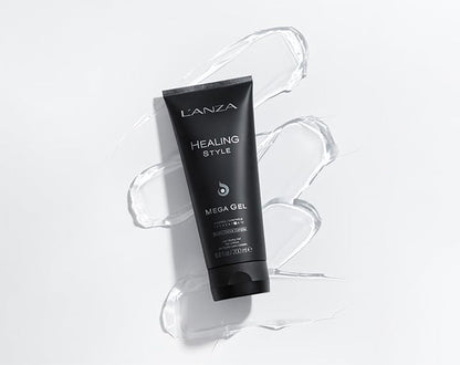 L'ANZA Healing Style Mega Gel with Strong Hold Effect, Nourishes and Refreshes the Hair While Styling, with Keratin, Alcohol-Free Formula, and UV Rays Protection to Prevent Damage (6.8 Fl Oz)