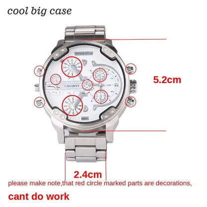 CAGARNY Brand Design Watch Man Fashion Luxury Gold Steel Bracelet Strap Quartz Wristwatches Business Male Gifts Watches NATATE