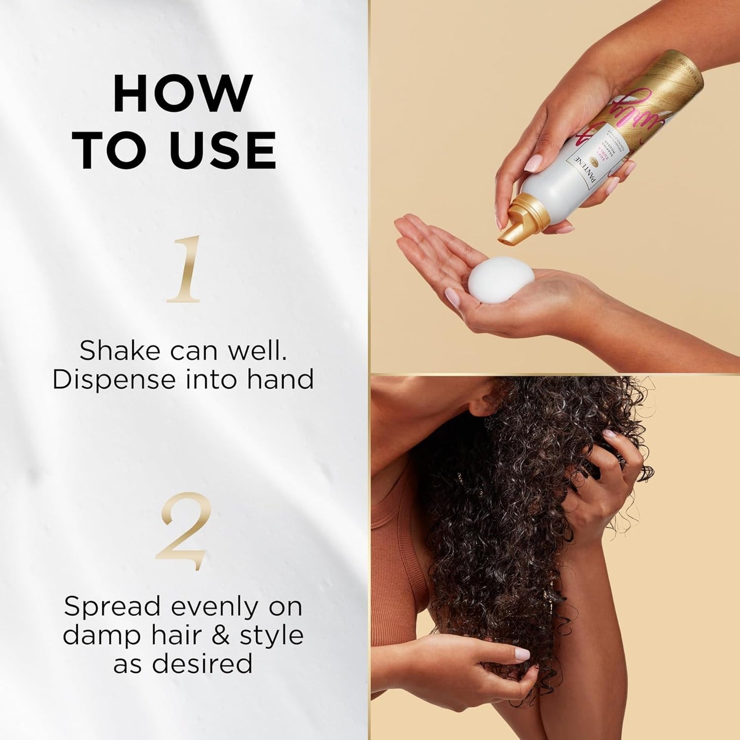 Curl Mousse for Curly Hair, Tames Frizz for Soft Touchable Curls, 6.6 Oz Each (Pack of 3)
